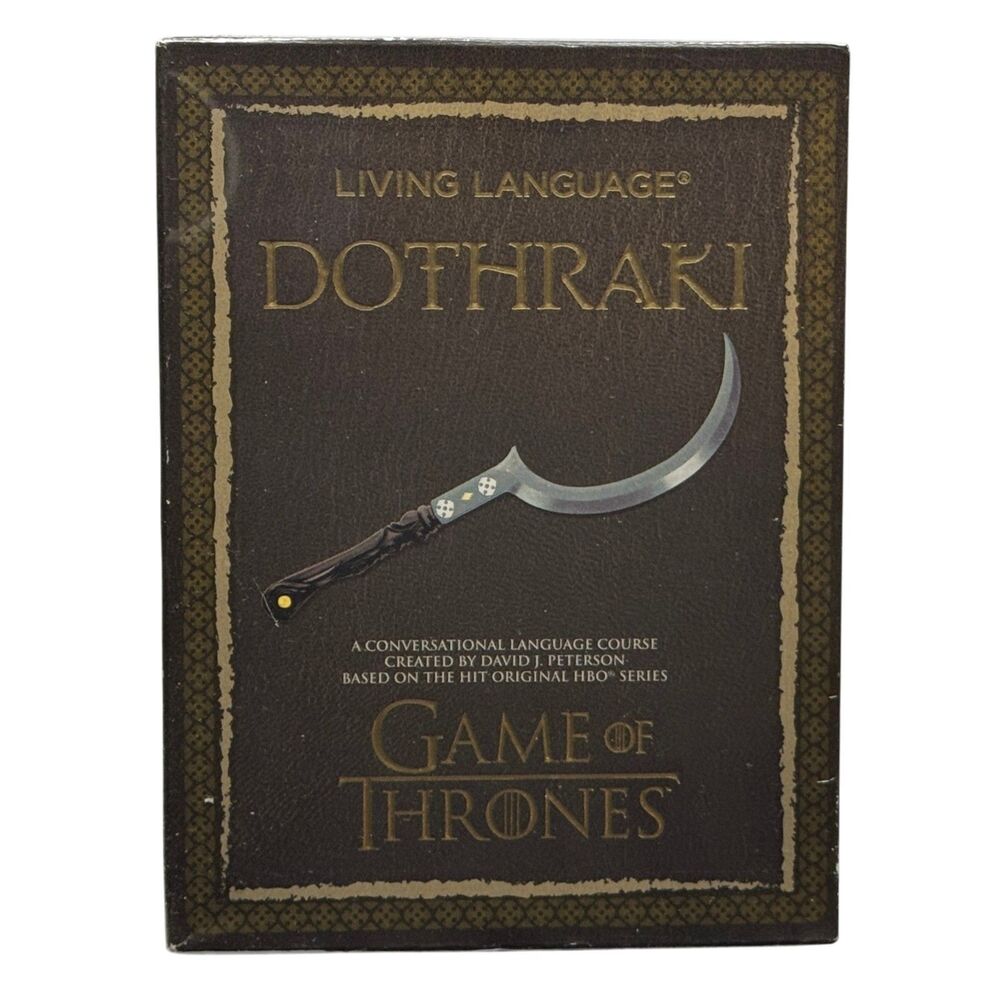 Living Language Dothraki Course Book CD Game of Thrones HBO Learn Language Set